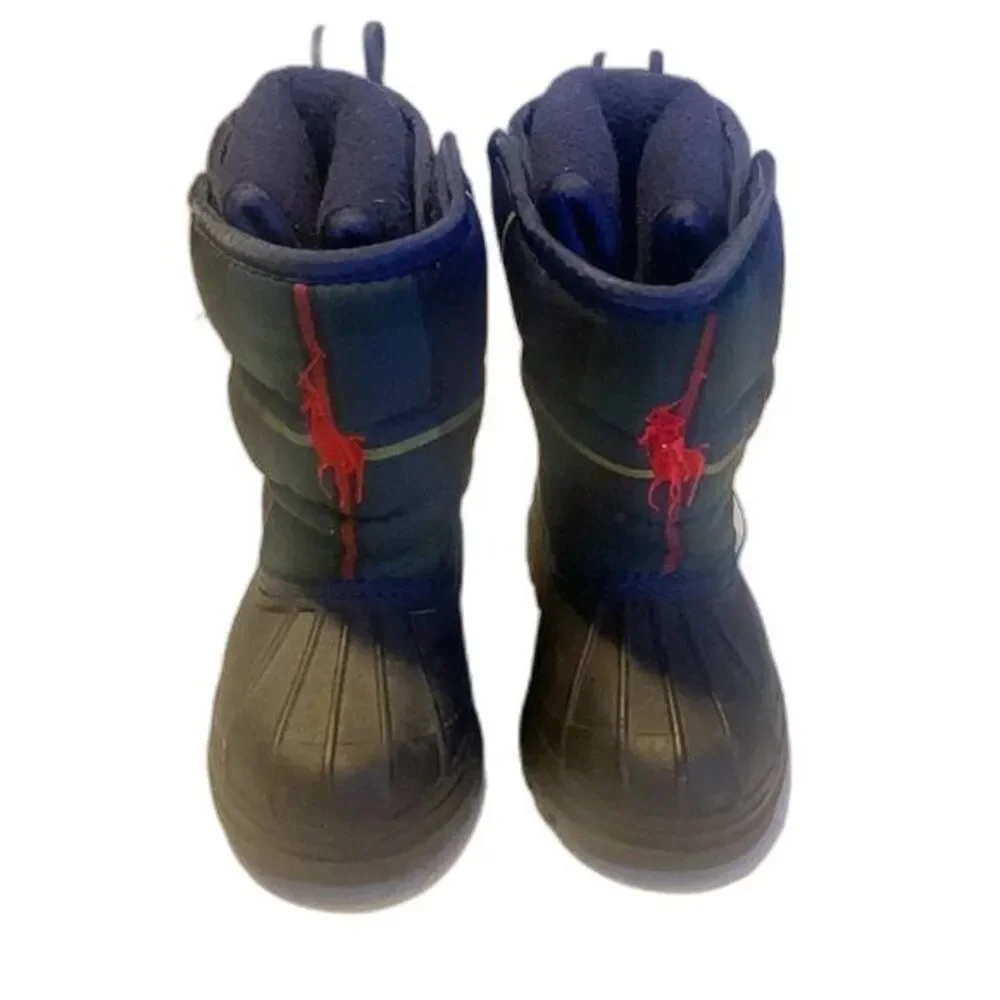 Polo Ralph Lauren Snow Boots Baby Size 5 Pull On Insulated Pony Logo Winter